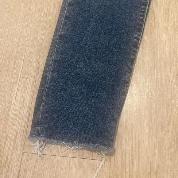 Levi’s Wedgie Straight Distressed Dark Blue Jeans - Picture 3 of 9